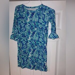 Lilly Pulitzer UPF 50+ mini Sophie ruffle dress girl size girl size 12-14